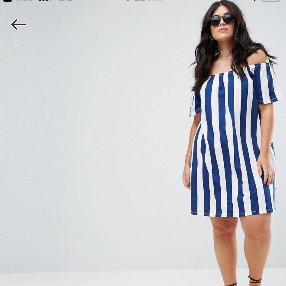 ASOS Curve off shoulder dress